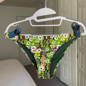 aerie floral bikini bottom - size medium